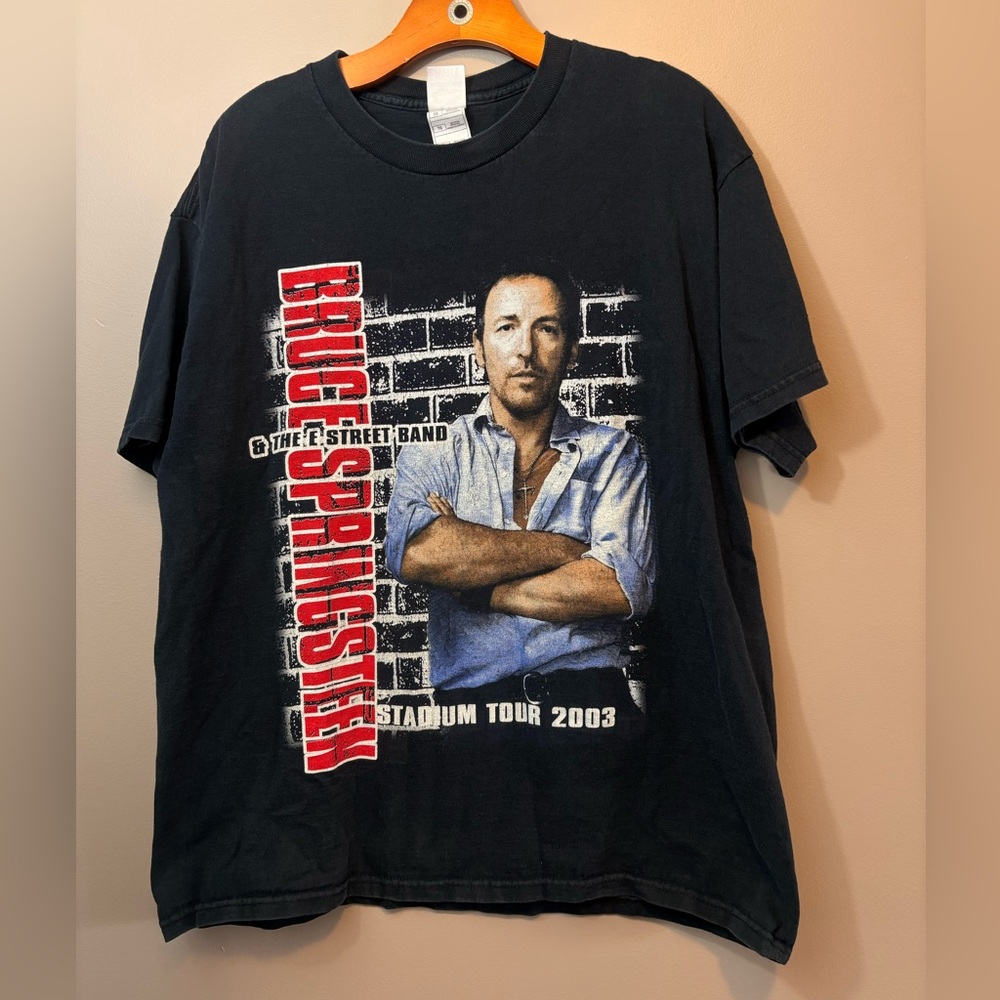 Bruce Springsteen Black Graphic 2003 tour T-Shirt